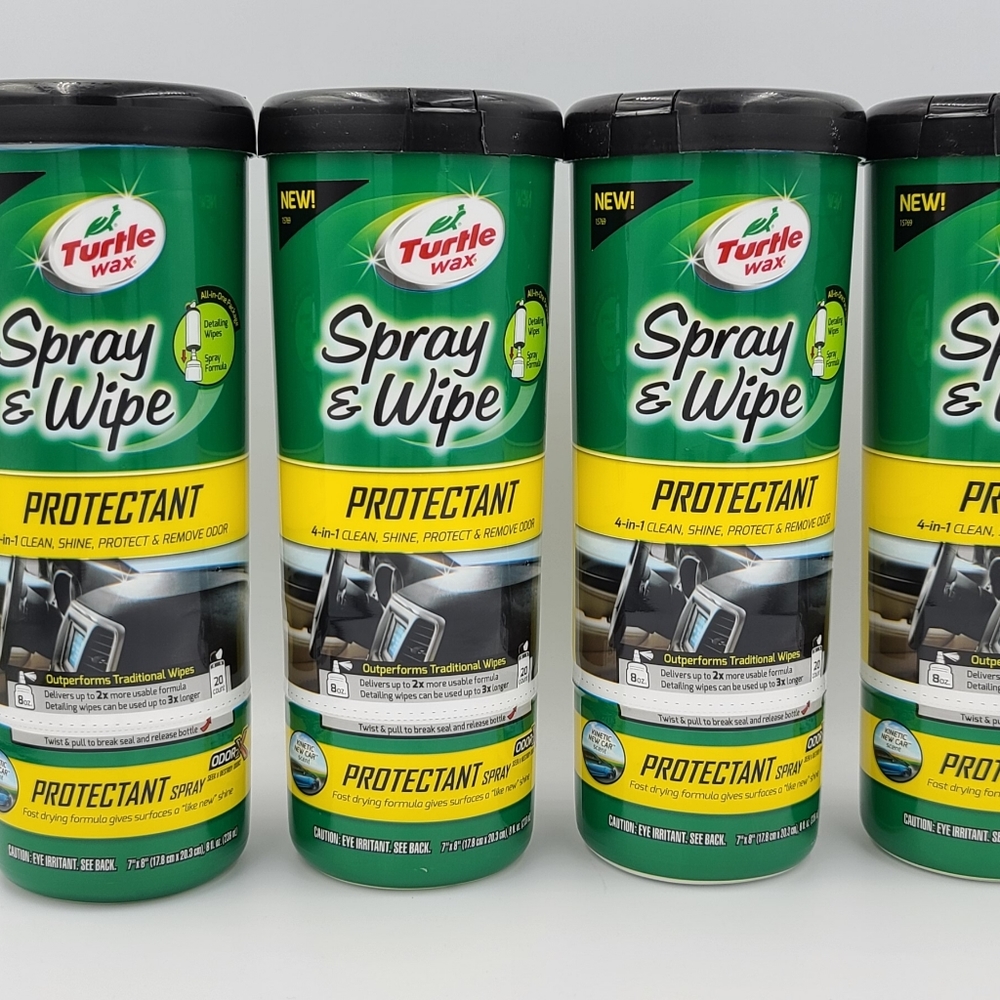 4 Pack Turtle Wax Protectant Spray & Wipe
